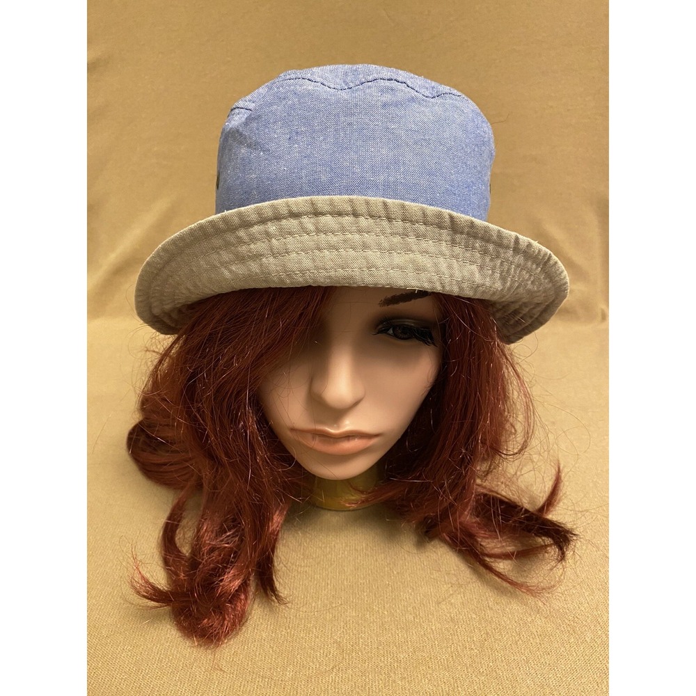 Womens Bucket Hat Reversible Breathable Cotton Size M/L Beach Travel Clubhouse